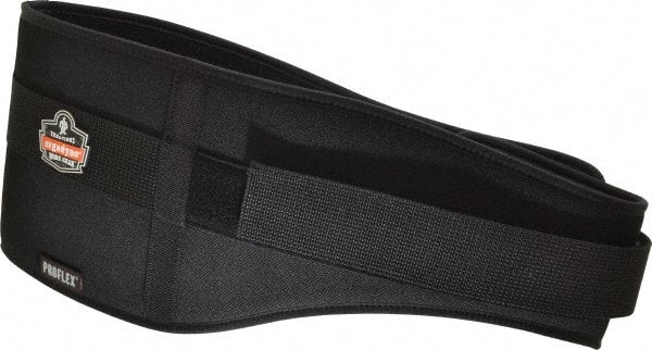 Ergodyne - Size L, Hook & Loop, Nylon/Foam Belt - 34 to 38" Waist, 7-3/4" Wide, Lumbar Support, Black - Exact Tooling