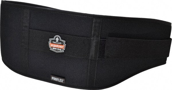 Ergodyne - Size XL, Hook & Loop, Nylon/Foam Belt - 38 to 42" Waist, 7-3/4" Wide, Lumbar Support, Black - Exact Tooling