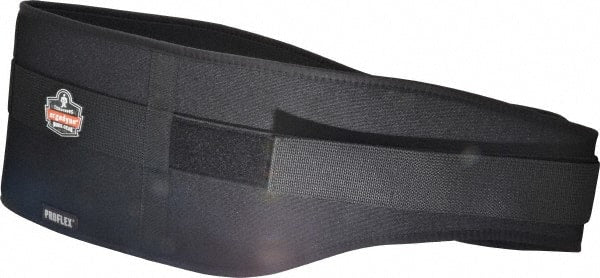 Ergodyne - Size 2XL, Hook & Loop, Nylon/Foam Belt - 42 to 46" Waist, 7-3/4" Wide, Lumbar Support, Black - Exact Tooling