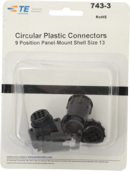 Tyco/Amp - Panel Mount Plug and Receptacle Kit - 13 to 9 AWG Compatible Wire Size - Exact Tooling