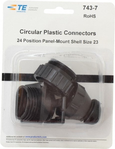 Tyco/Amp - Panel Mount Plug and Receptacle Kit - 24 to 23 AWG Compatible Wire Size - Exact Tooling
