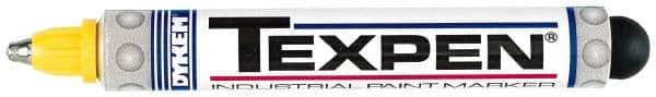 Dykem - Yellow Paint Marker - Broad Tip, Oil Based - Exact Tooling