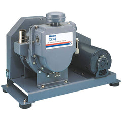 Welch - Rotary Vane-Type Vacuum Pumps; Horsepower: 1.5 ; Voltage: 230/460/3/60 ; Cubic Feet per Minute: 23.00 ; Length (Decimal Inch): 26.0000 ; Width (Decimal Inch): 12.3000 ; Height (Inch): 18.8 - Exact Tooling