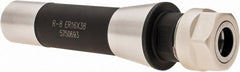 Iscar - 0.5mm to 10mm Capacity, 38mm Projection, R8 Taper Shank, ER16 Collet Chuck - Through-Spindle - Exact Tooling