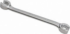 Proto - 1/2 x 9/16", Satin Finish, Open End Flare Nut Wrench - 12 Points, 7-1/2" OAL, Steel, Double End Head - Exact Tooling