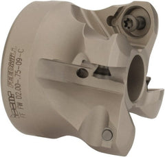 Iscar - 4 Inserts, 1.18" Cutter Diam, 0.08" Max Depth of Cut, Indexable High-Feed Face Mill - 3/4" Arbor Hole Diam, 1.57" High, FF WO..09 Inserts, Series FF FW - Exact Tooling