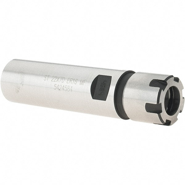Iscar - 0.5mm to 10mm Capacity, 26mm Projection, Straight Shank, ER16 Collet Chuck - 96mm OAL, 22mm Shank Diam - Exact Tooling