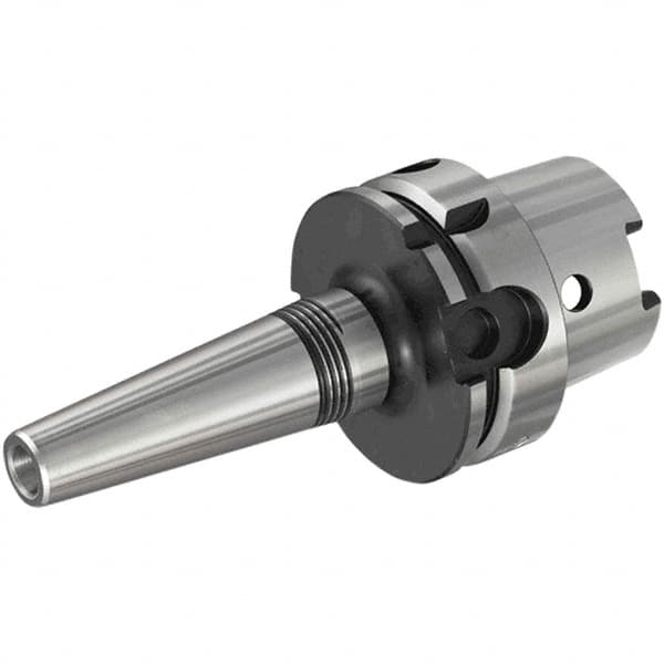 Iscar - 5mm Hole Diam, HSK63A Taper Shank Shrink Fit Tool Holder & Adapter - 76mm Projection, 10mm Nose Diam, 21mm Clamping Depth, 25,000 RPM, Through Coolant - Exact Tooling