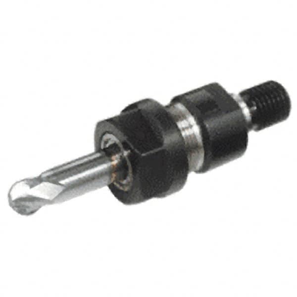 Iscar - 1mm to 16mm Capacity, 44.5mm Projection, Threaded Shank, ER25 Collet Chuck - 69.5mm OAL - Exact Tooling