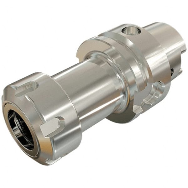 Iscar - 1mm to 16mm Capacity, 80mm Projection, HSK63A Hollow Taper, ER25 Collet Chuck - Through-Spindle - Exact Tooling