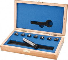 ETM - 5/8 Inch Shank Diameter, Straight Shank, ER Collet Chuck Set - 0.022 to 0.278 Inch Collet Chuck Capacity - Exact Tooling