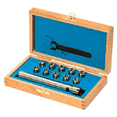 Iscar - 3/4 Inch Shank Diameter, Straight Shank, ER Collet Chuck Set - 0.041 to 0.514 Inch Collet Chuck Capacity, Include 1 Collet Chuck, 12 Collets - Exact Tooling