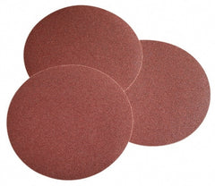 Norton - 8" Diam, 100 Grit Ceramic Adhesive PSA Disc - Medium Grade, Maroon, F Weighted Backing, Flexible - Exact Tooling