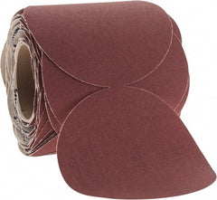 Norton - 6" Diam, 120 Grit Ceramic Adhesive PSA Disc - Medium Grade, Maroon, F Weighted Backing, Flexible - Exact Tooling