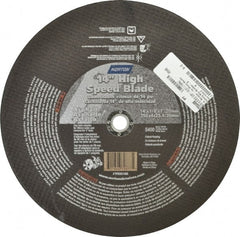 Norton - 14" 16 Grit Silicon Carbide Cutoff Wheel - 1/8" Thick, 1" Arbor, 5,400 Max RPM, Use with Portable Tools - Exact Tooling