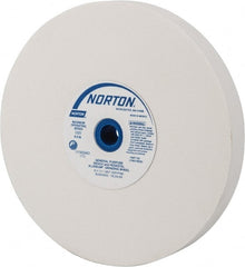 Norton - 150 Grit Aluminum Oxide Bench & Pedestal Grinding Wheel - 8" Diam x 1" Hole x 1" Thick, 3600 Max RPM, J Hardness, Very Fine Grade , Vitrified Bond - Exact Tooling