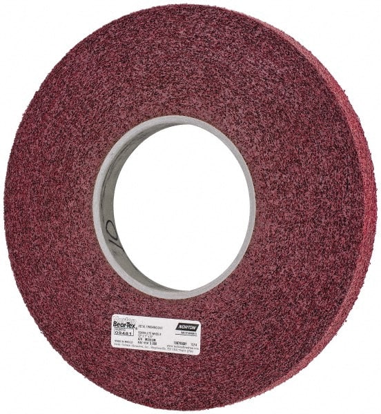 Norton - 12" Diam, 1" Face Width, 5" Center Hole, Medium Grade, Aluminum Oxide Deburring Wheel - Convolute, Density 6 Grade, 3,000 RPM - Exact Tooling