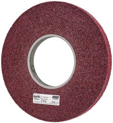 Norton - 12" Diam, 1" Face Width, 5" Center Hole, Medium Grade, Aluminum Oxide Deburring Wheel - Convolute, Density 6 Grade, 3,000 RPM - Exact Tooling