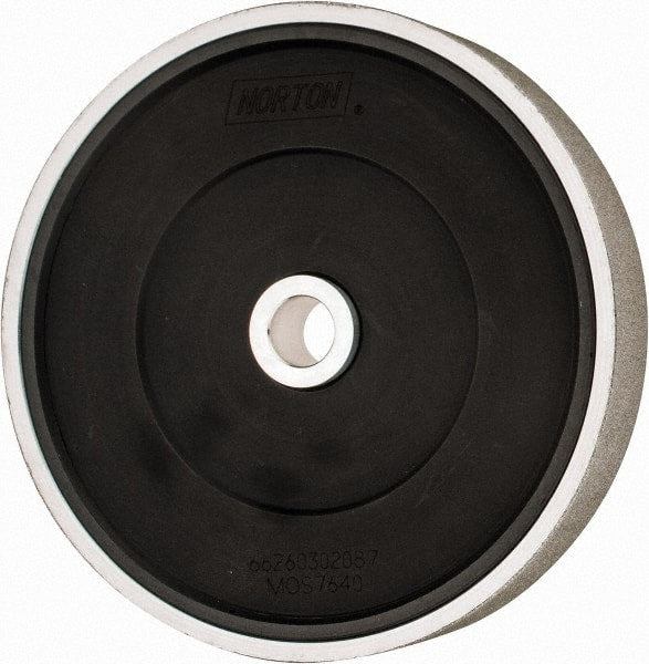Norton - 100 Grit Diamond Bench & Pedestal Grinding Wheel - 6" Diam x 1" Hole x 1" Thick, Fine Grade - Exact Tooling