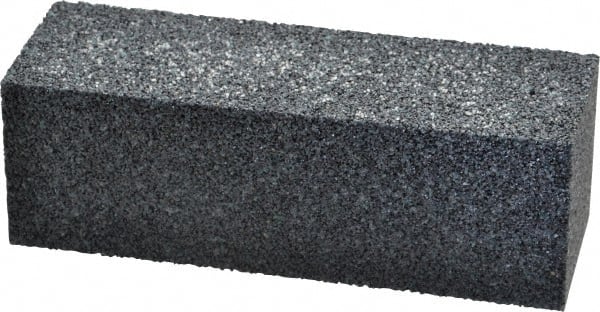 Made in USA - 6" Long x 2" Wide x 2" Thick, Silicon Carbide Sharpening Stone - Plain Rectangle, 24 Grit, Very Coarse Grade - Exact Tooling