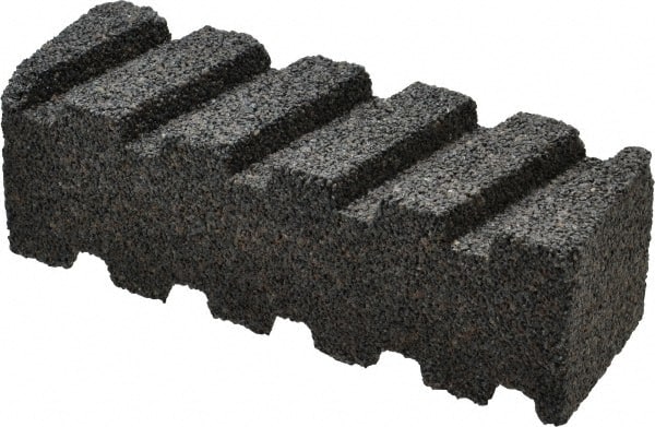 Made in USA - 6" Long x 2" Wide x 2" Thick, Silicon Carbide Sharpening Stone - Fluted Rectangle, 24 Grit, Very Coarse Grade - Exact Tooling