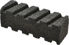 Made in USA - 6" Long x 2" Wide x 2" Thick, Silicon Carbide Sharpening Stone - Fluted Rectangle, 24 Grit, Very Coarse Grade - Exact Tooling