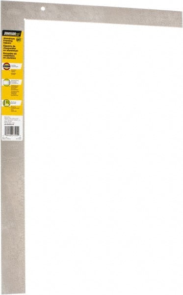 Johnson Level & Tool - 24" Blade Length x 16" Base Length, Anodized Finish, Aluminum Carpenters' Square - 1/8" Graduation, 2" Base Width - Exact Tooling