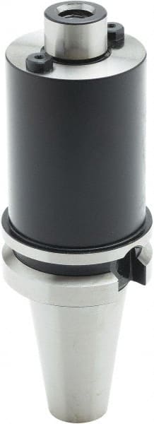 Parlec - BT40 Taper Shank 1" Pilot Diam Shell Mill Holder - 4" Flange to Nose End Projection, 2-1/4" Nose Diam, 1/2-20 Lock Screw, Through-Spindle Coolant - Exact Tooling