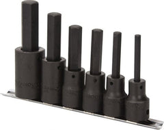 Paramount - 6 Piece 1/2" Drive Metric Impact Hex Bit Socket Set - 6 to 17mm Hex - Exact Tooling