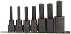 Paramount - 7 Piece 1/2" Drive Inch Impact Hex Bit Socket Set - 1/4 to 5/8" Hex - Exact Tooling
