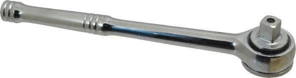 Paramount - 1/2" Drive Round Head Quick-Release Ratchet - Chrome Finish, 10-3/32" OAL, 45 Gear Teeth, Full Polished Knurled Handle - Exact Tooling