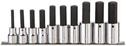 Paramount - 10 Piece 1/2" Drive Metric Hex Bit Socket Set - 6 to 19mm Hex - Exact Tooling