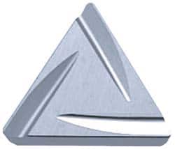 Kyocera - TPGR222 A Grade TN60 Cermet Turning Insert - TiCN/NbC Finish, 60° Triangle, 1/4" Inscr Circle, 1/8" Thick, 1/32" Corner Radius - Exact Tooling