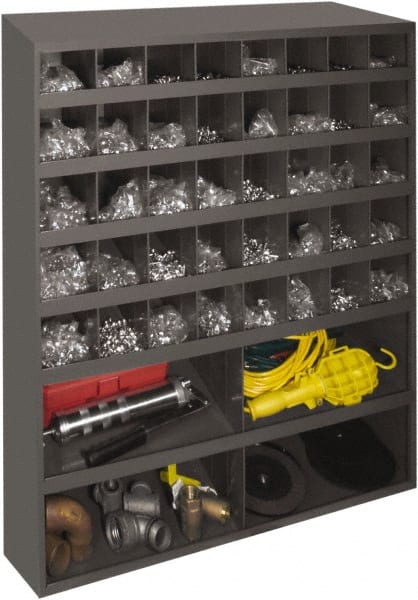 Durham - 44 Bin, Small Parts Storage Bin - 12" Deep x 33-3/4" Wide x 42" High - Exact Tooling