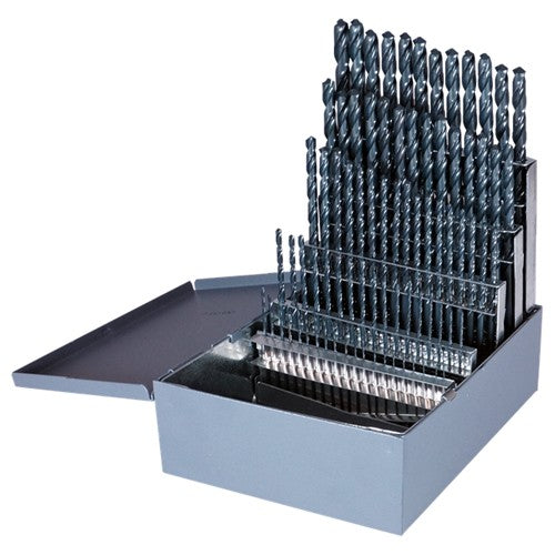 #1-#80 RHS / RHC HSS 118 Degree Radial Point General Purpose Jobber Lengh Drill Set - Steam Oxide - Exact Tooling