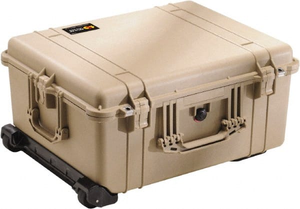 Pelican Products, Inc. - 19-11/16" Wide x 11-7/8" High, Clamshell Hard Case - Tan, Polyethylene - Exact Tooling