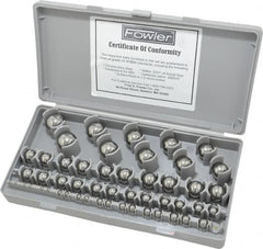 Fowler - 1/8 to 1 Inch Diameter, Chrome Steel, Gage Ball Set - 0.0001 Inch Tolerance, Grade 24 Accuracy, 63 RC Hardness, 26 Pairs - Exact Tooling