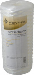 Pentair - 4-1/2" OD, 100µ, Fibrillated Polypropylene String-Wound Cartridge Filter - 9-7/8" Long, Reduces Sediments - Exact Tooling