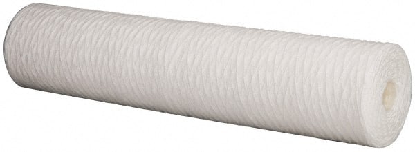 Pentair - 4-1/2" OD, 1µ, Polypropylene String-Wound Cartridge Filter - 20" Long, Reduces Sediments - Exact Tooling