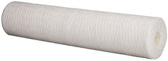 Pentair - 4-1/2" OD, 1µ, Polypropylene String-Wound Cartridge Filter - 20" Long, Reduces Sediments - Exact Tooling