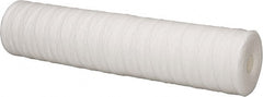 Pentair - 4-1/2" OD, 5µ, Polypropylene String-Wound Cartridge Filter - 20" Long, Reduces Sediments - Exact Tooling