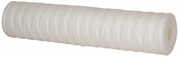 Pentair - 4-1/2" OD, 25µ, Polypropylene String-Wound Cartridge Filter - 20" Long, Reduces Sediments - Exact Tooling