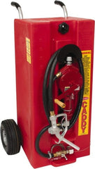 Made in USA - 28 Gal Gas Fuel Caddy - Red, Polyethelyne - Exact Tooling