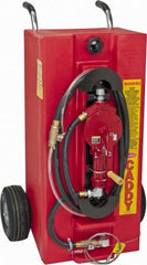 Made in USA - 28 Gal Gas Fuel Caddy - Red, Polyethelyne - Exact Tooling