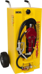 Made in USA - 28 Gal Diesel Fuel Caddy - Yellow, Polyethelyne - Exact Tooling