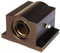 L.M76 - 0.7508" Inside Diam, Closed Single Pillow Block Linear Bearing - 2-3/4" Overall Width - Exact Tooling