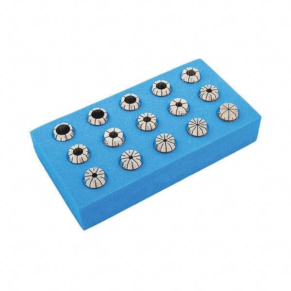 Iscar - 23 Piece, 3mm to 26mm Capacity, ER Collet Set - Increments of 0.0394", Series ER40 - Exact Tooling