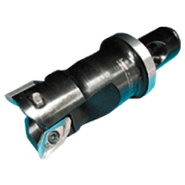 Iscar - 1-1/4" Cut Diam, 0.622" Max Depth of Cut, 3.81" OAL, Indexable Square Shoulder End Mill - HM90 APCR 1605.. Inserts, CF4 Modular Connection, 90° Lead Angle, Through Coolant, Series ClickFit, Helialu - Exact Tooling