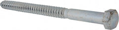 Value Collection - 3/4" Screw, 10" Length Under Head, Steel, Hex Head Lag Screw - Zinc Plated, Grade 2 - Exact Tooling