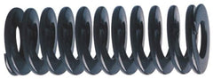 Associated Spring Raymond - 1" Hole Diam, 1/2" Rod Diam, 12" Free Length, Gold Die Spring - 432 Lb Max Deflection, 3.6" Max Deflection, Heavy Duty, Chromium Alloy Steel - Exact Tooling
